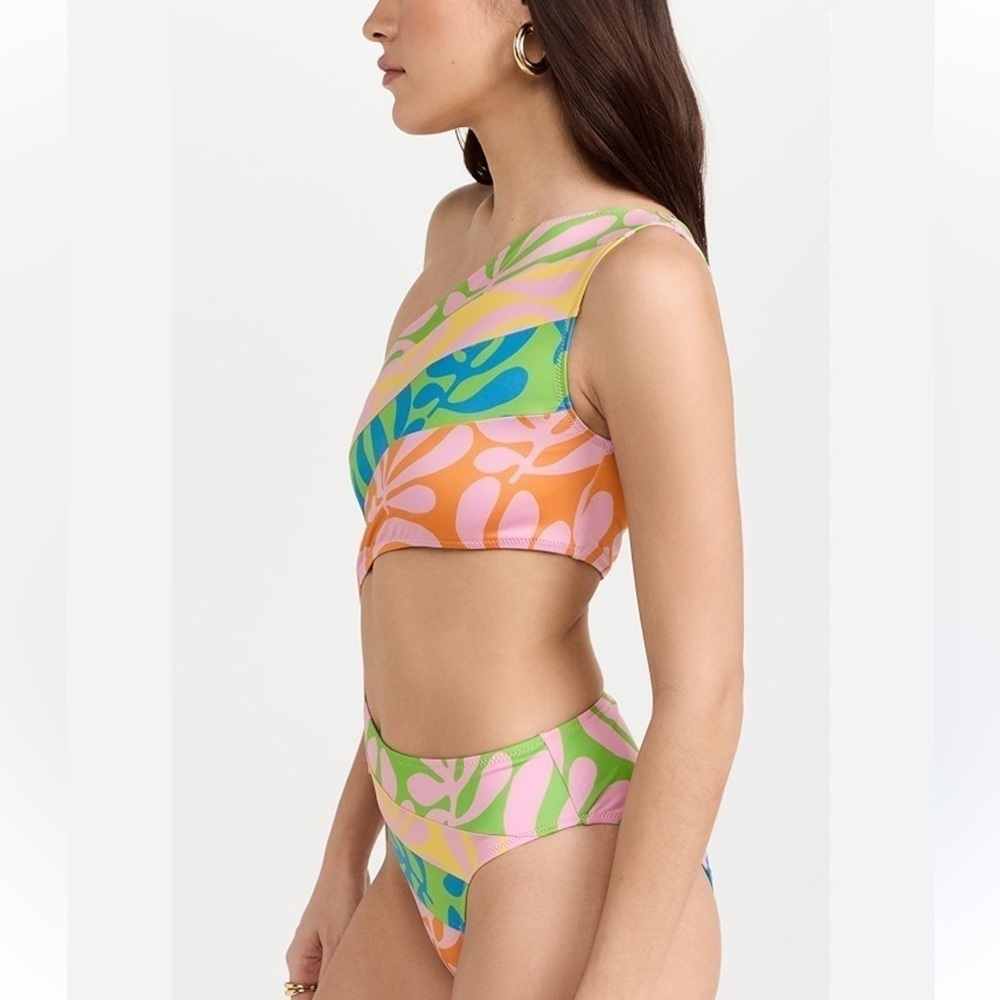 Solid & Striped The Randall‎ One Piece One Shoulder Small Cut Out Floral - Picture 2 of 8